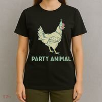Party Animal Chicken Birthday, Chicken Birthday T-Shirt thumb 4