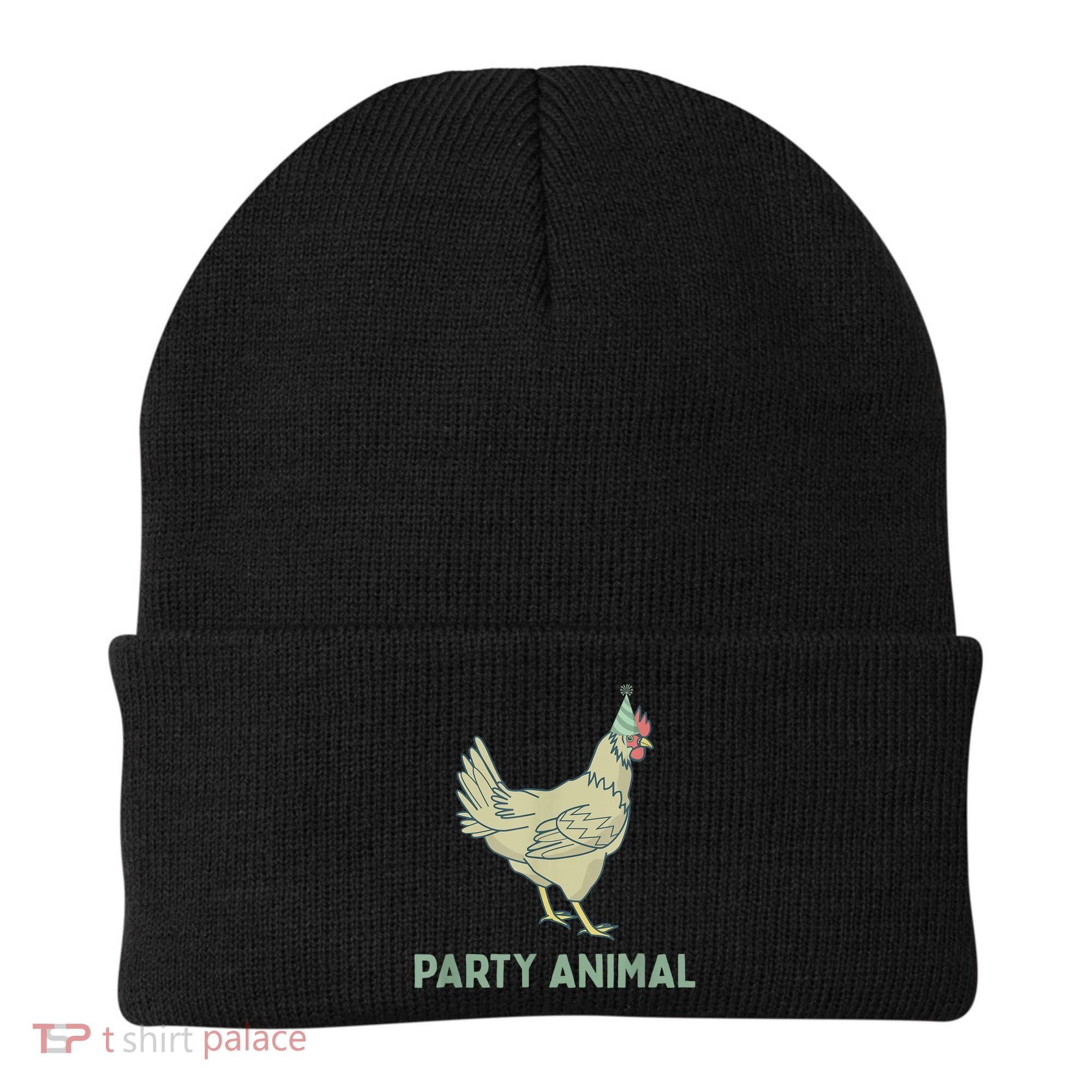 Party Animal Chicken Birthday, Chicken Birthday Beanie