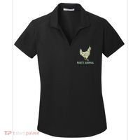 Party Animal Chicken Birthday, Chicken Birthday Women's Dry Zone Grid Polo thumb 0