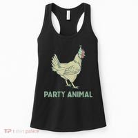 Party Animal Chicken Birthday, Chicken Birthday Women's Tank Top thumb 0