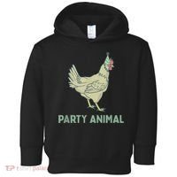 Party Animal Chicken Birthday, Chicken Birthday Toddler Hoodie thumb 0