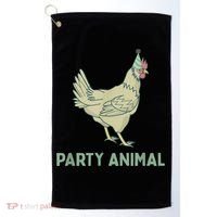 Party Animal Chicken Birthday, Chicken Birthday Golf Towel thumb 0