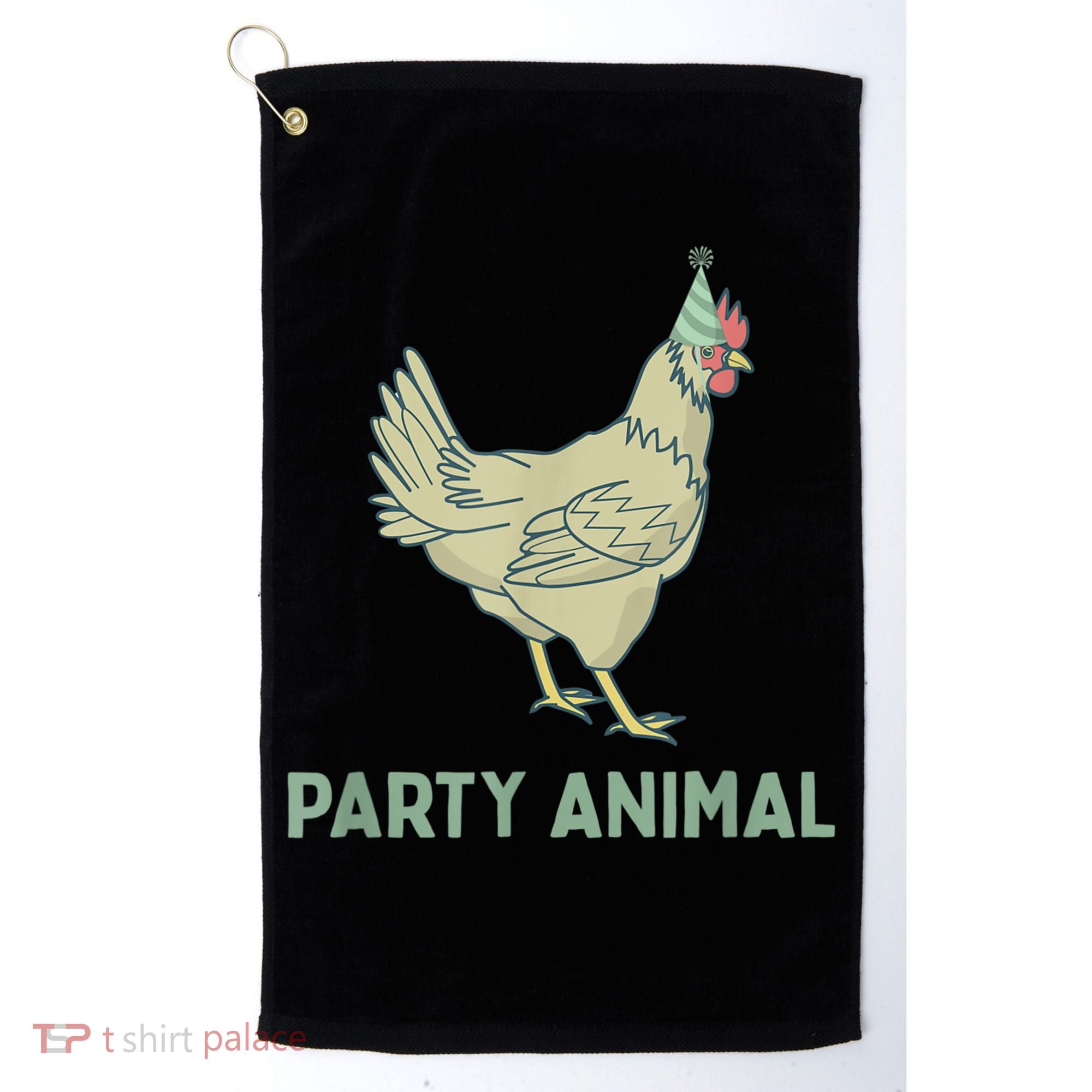 Party Animal Chicken Birthday, Chicken Birthday Golf Towel