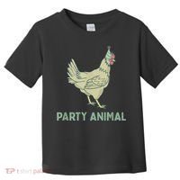 Party Animal Chicken Birthday, Chicken Birthday Toddler T-Shirt thumb 0