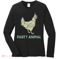 Party Animal Chicken Birthday, Chicken Birthday Women's Long Sleeve Shirt thumb 0