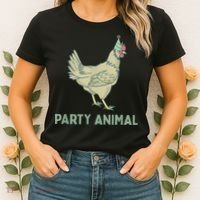 Party Animal Chicken Birthday, Chicken Birthday Women's T-Shirt thumb 2
