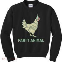 Party Animal Chicken Birthday, Chicken Birthday Kids Sweatshirt thumb 0