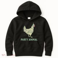 Party Animal Chicken Birthday, Chicken Birthday Kids Hoodie thumb 0