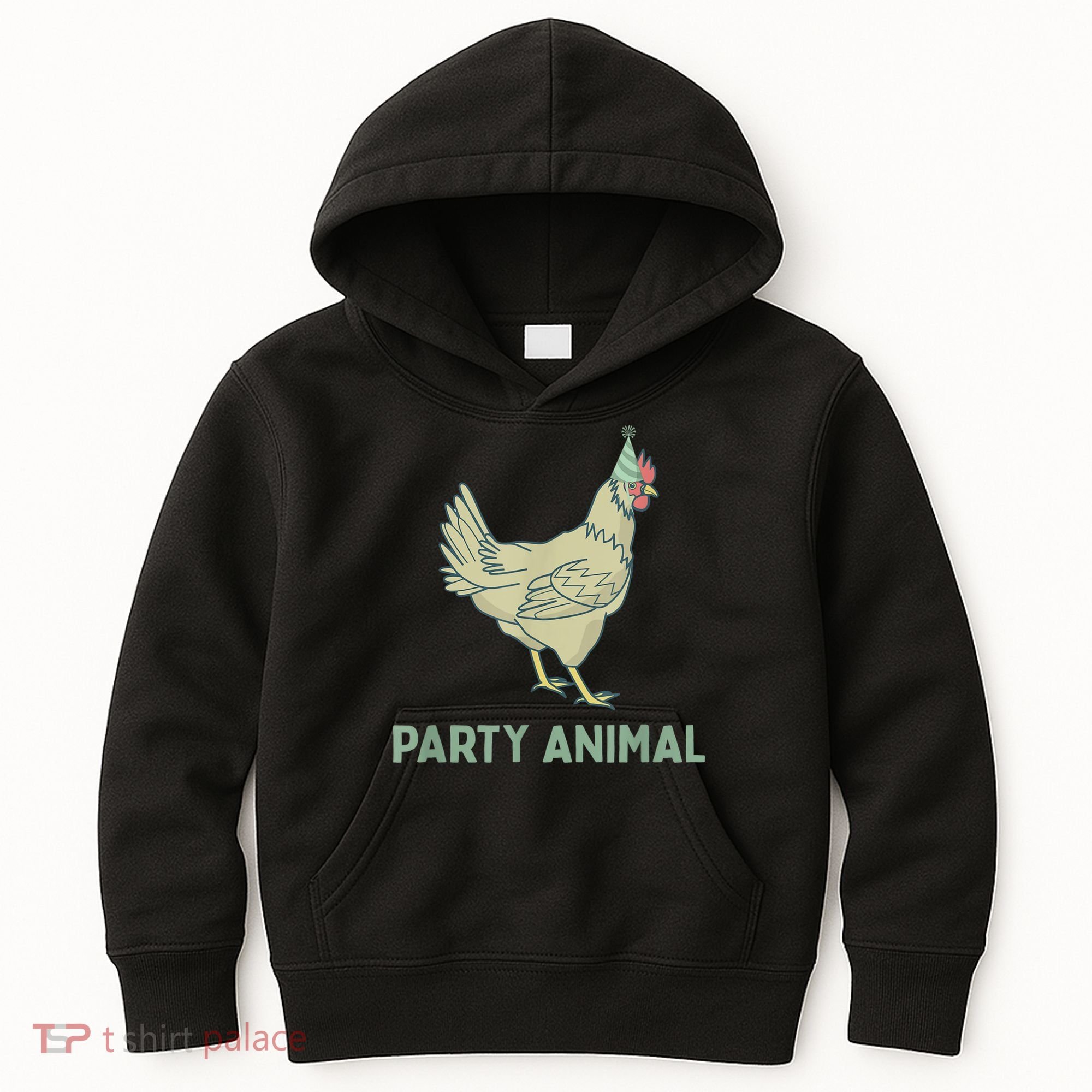 Party Animal Chicken Birthday, Chicken Birthday Kids Hoodie