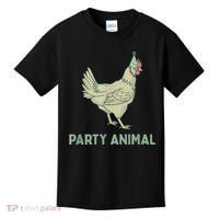 Party Animal Chicken Birthday, Chicken Birthday Kids T-Shirt thumb 0