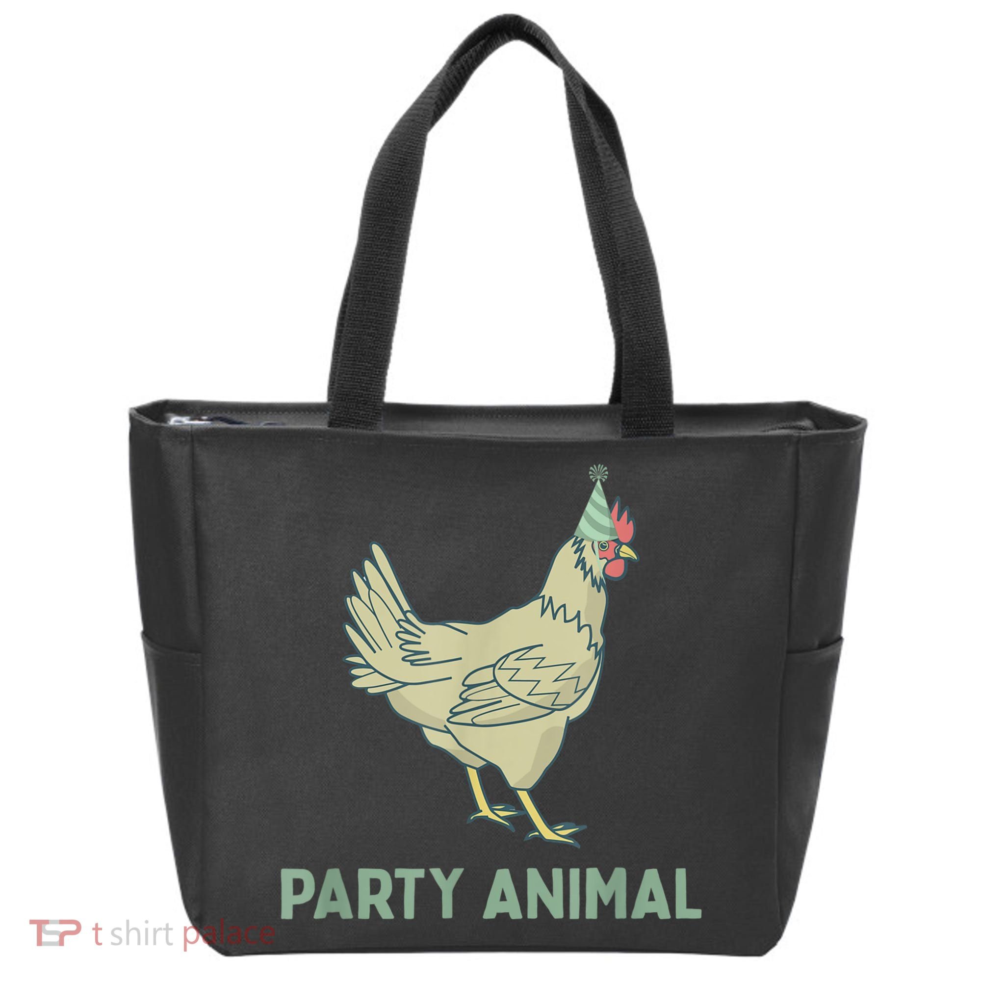 Party Animal Chicken Birthday, Chicken Birthday Tote Bag
