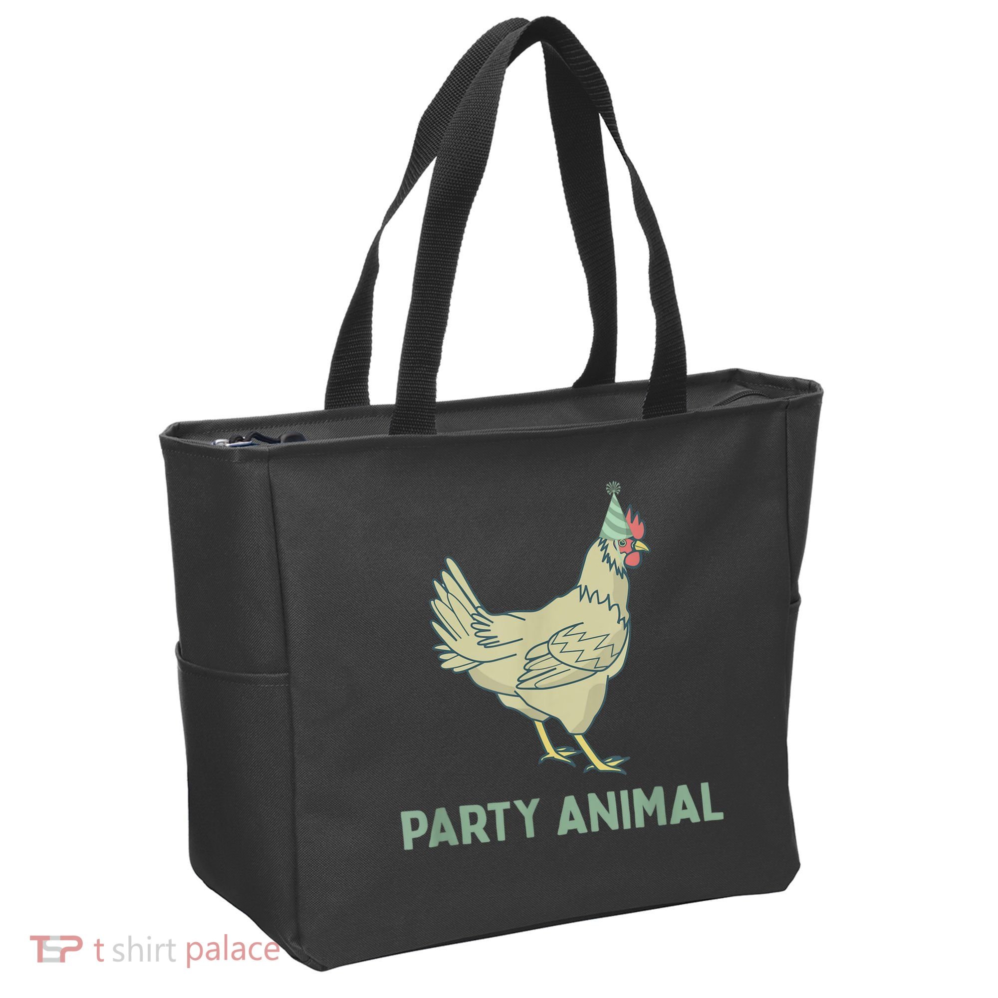 Party Animal Chicken Birthday, Chicken Birthday Tote Bag