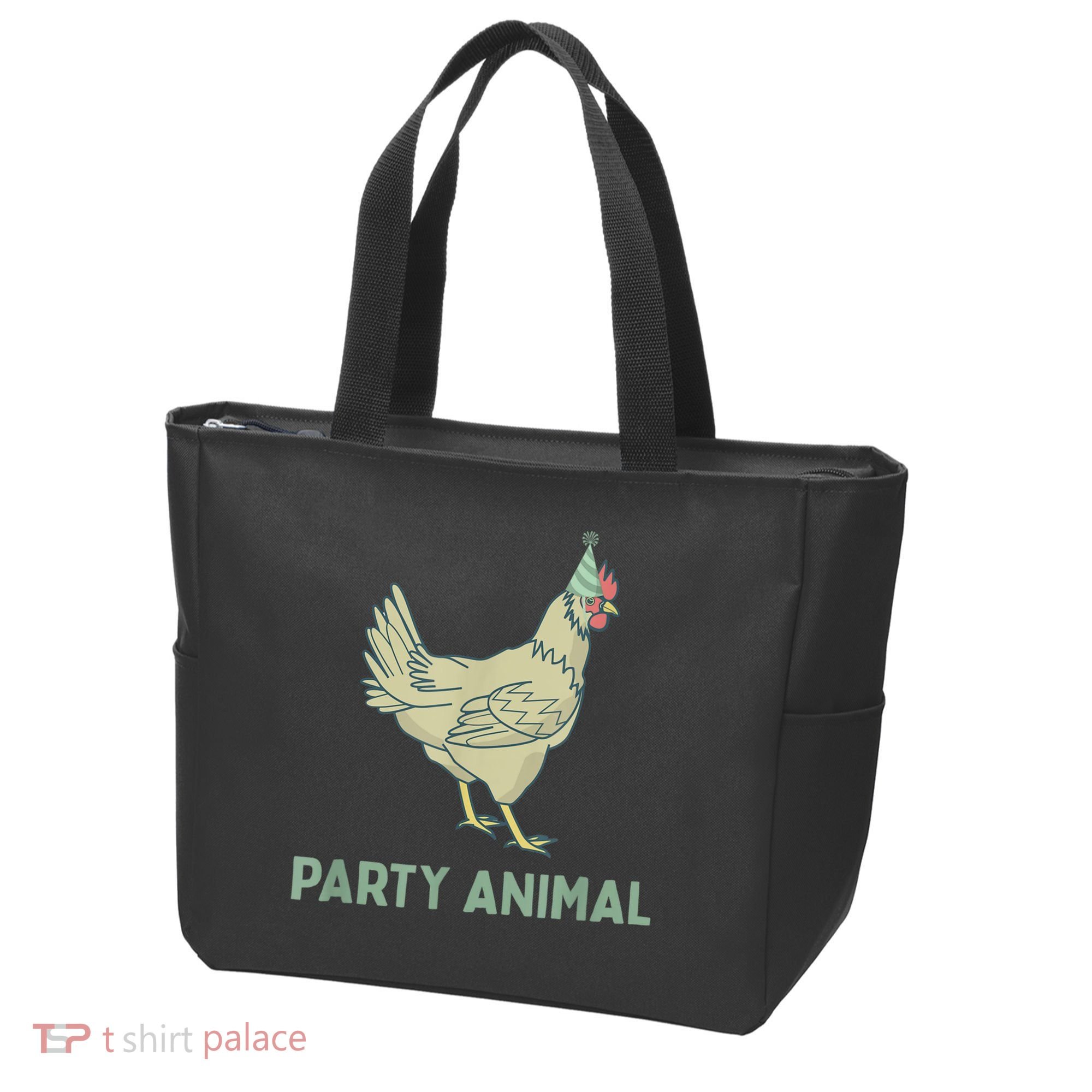 Party Animal Chicken Birthday, Chicken Birthday Tote Bag