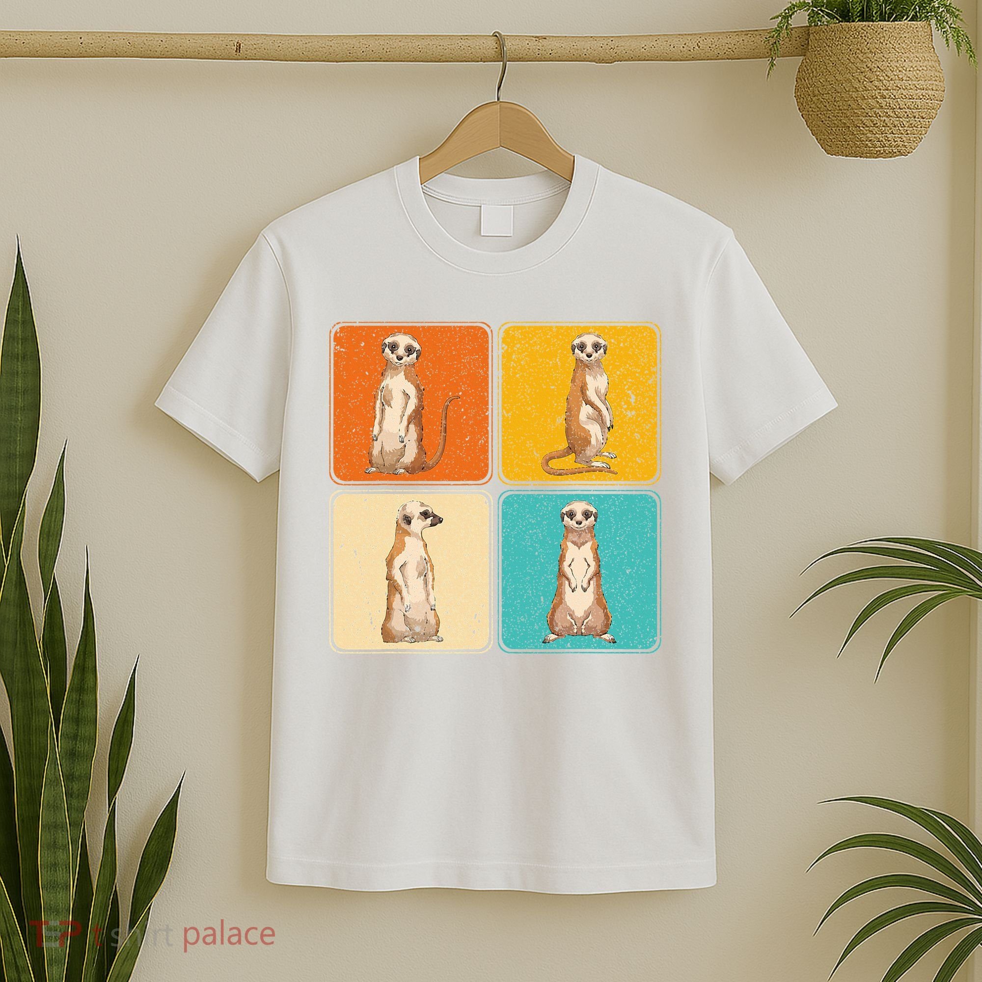 Pop Art Cute Africa Zoo Animal Lover Meerkat T-Shirt