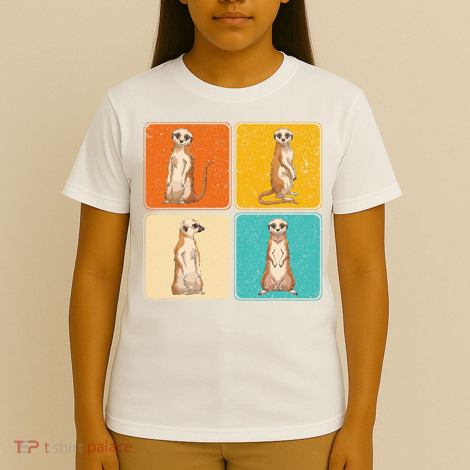 Pop Art Cute Africa Zoo Animal Lover Meerkat T-Shirt