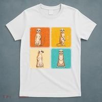Pop Art Cute Africa Zoo Animal Lover Meerkat T-Shirt thumb 5