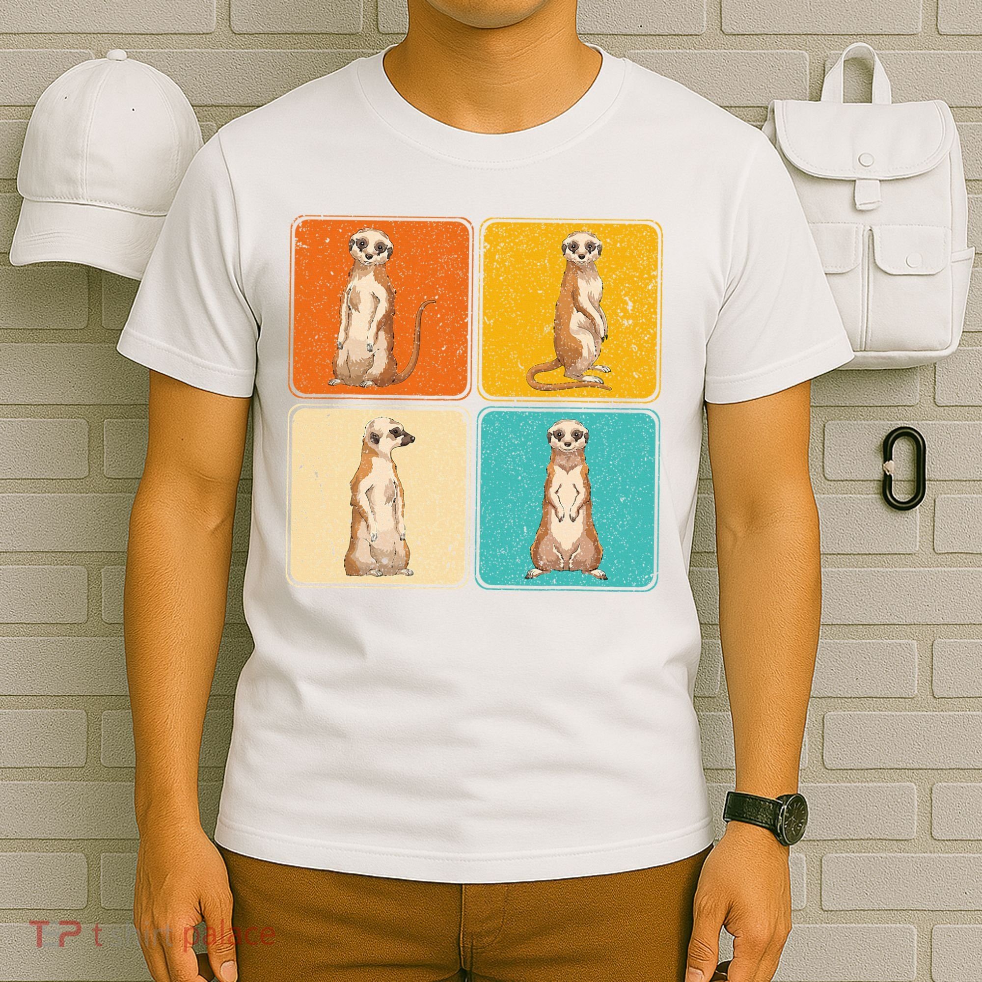 Pop Art Cute Africa Zoo Animal Lover Meerkat T-Shirt
