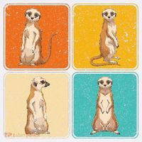 Pop Art Cute Africa Zoo Animal Lover Meerkat Women's Hoodie thumb 2
