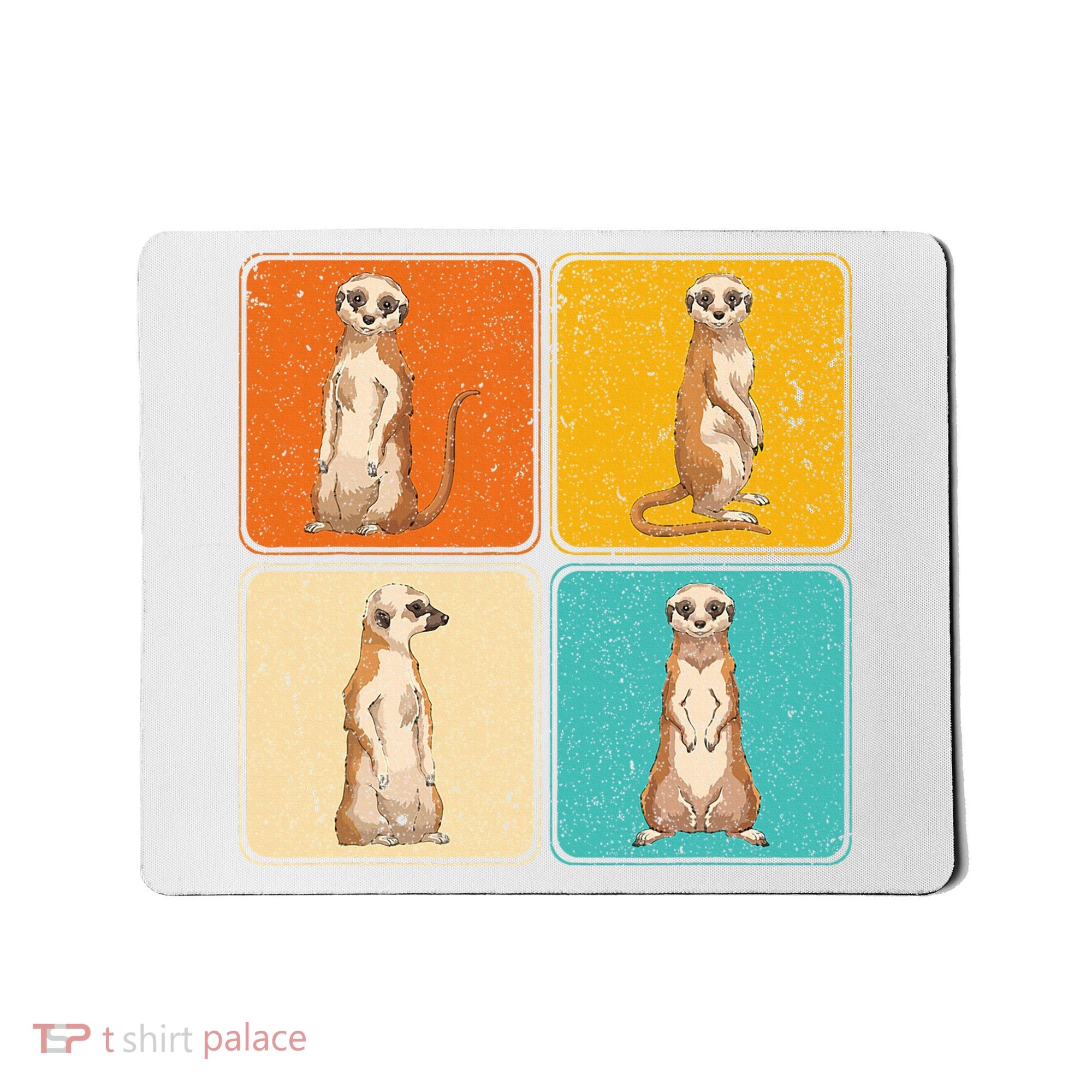 Pop Art Cute Africa Zoo Animal Lover Meerkat Mousepad
