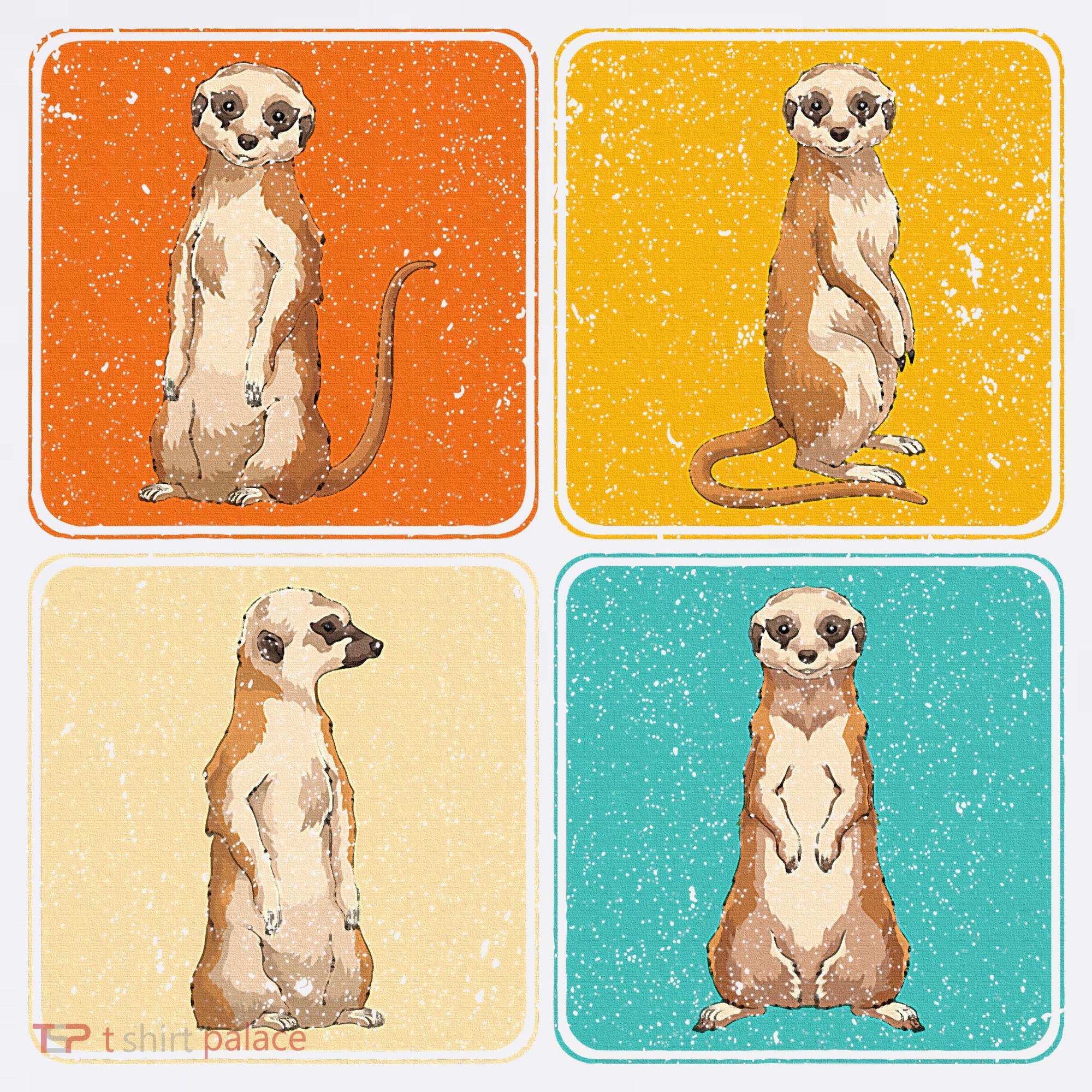 Pop Art Cute Africa Zoo Animal Lover Meerkat Mousepad