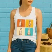 Pop Art Cute Africa Zoo Animal Lover Meerkat Women's Tank Top thumb 2