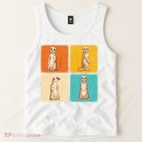 Pop Art Cute Africa Zoo Animal Lover Meerkat Tank Top thumb 2
