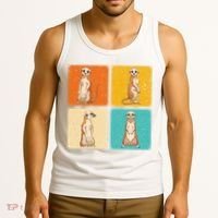 Pop Art Cute Africa Zoo Animal Lover Meerkat Tank Top thumb 3