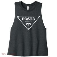 Pasta Al Dente Women's Racerback Cropped Tank thumb 0