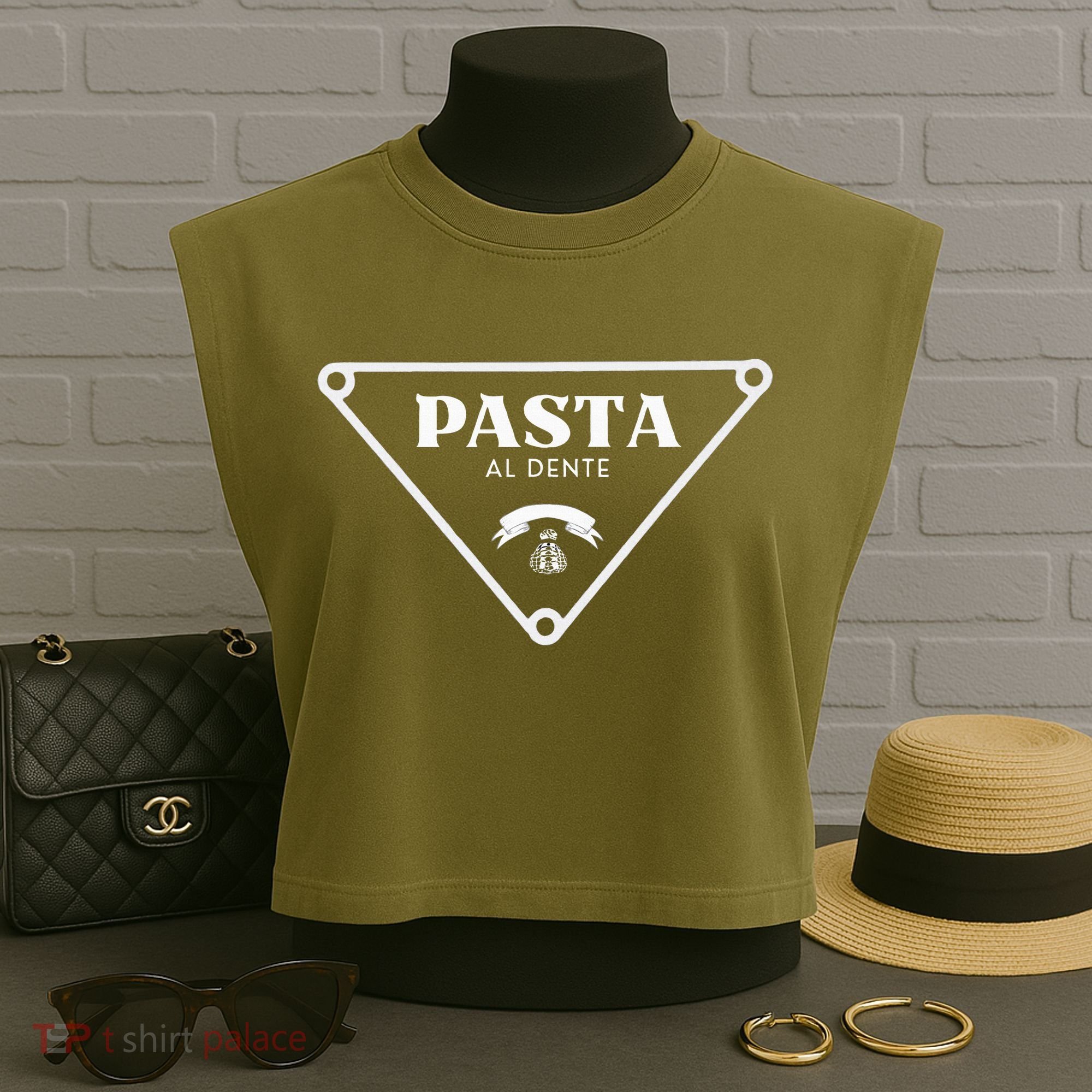 Pasta Al Dente Garment-Dyed Women's Muscle Tee