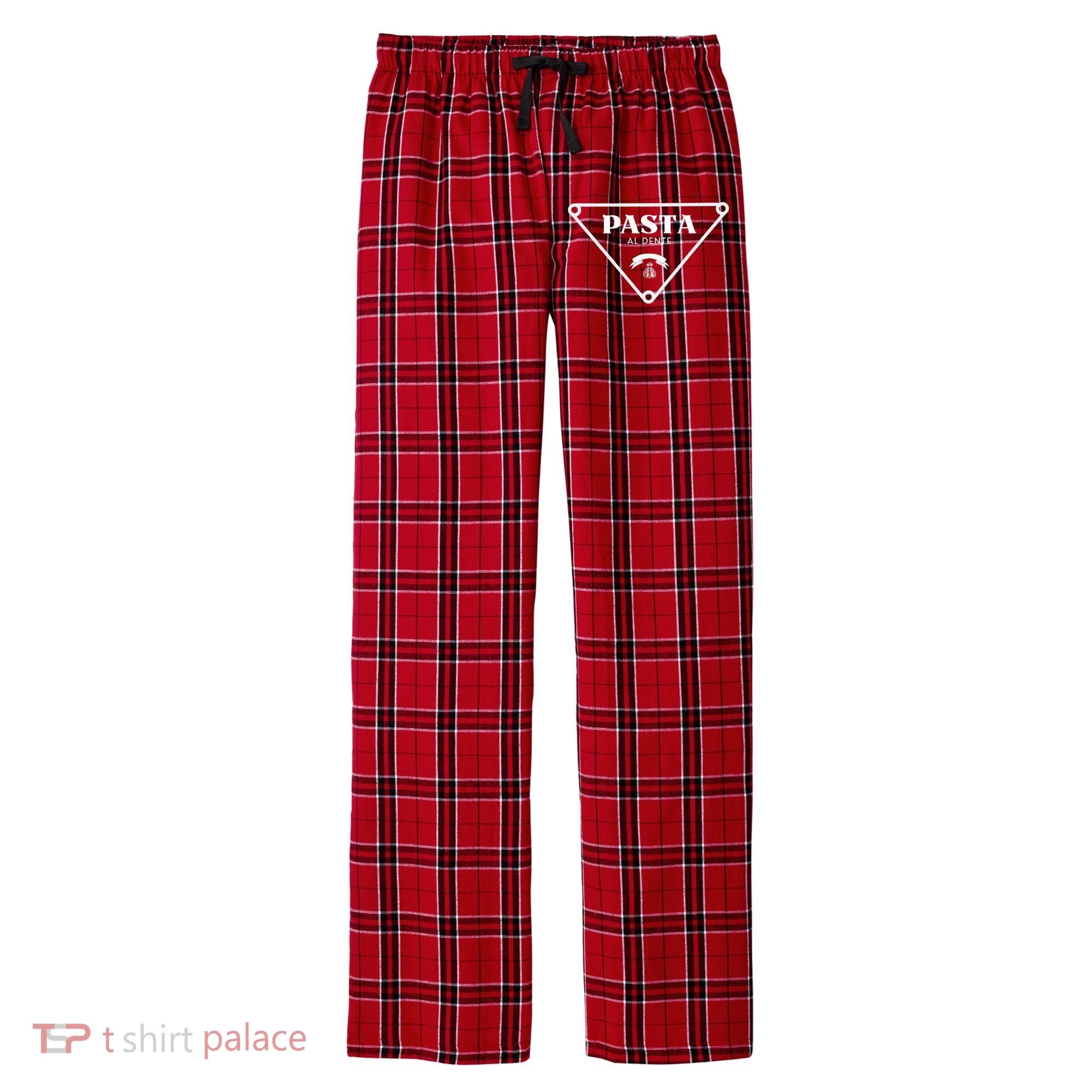 Pasta Al Dente Men's Flannel Plaid Pajama Pants