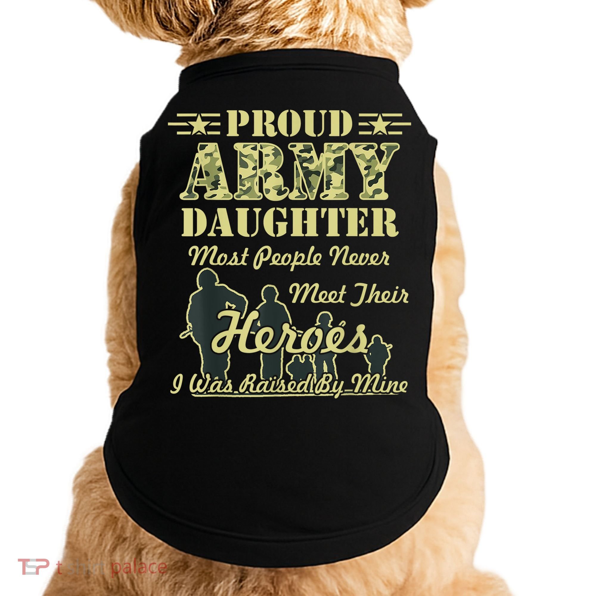 Proud Army Daughter Gift Doggie Tank