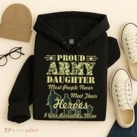 Proud Army Daughter Gift Hoodie thumb 4