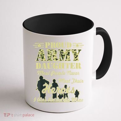 Proud Army Daughter Gift Coffee Mug back