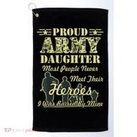 Proud Army Daughter Gift Golf Towel thumb 0