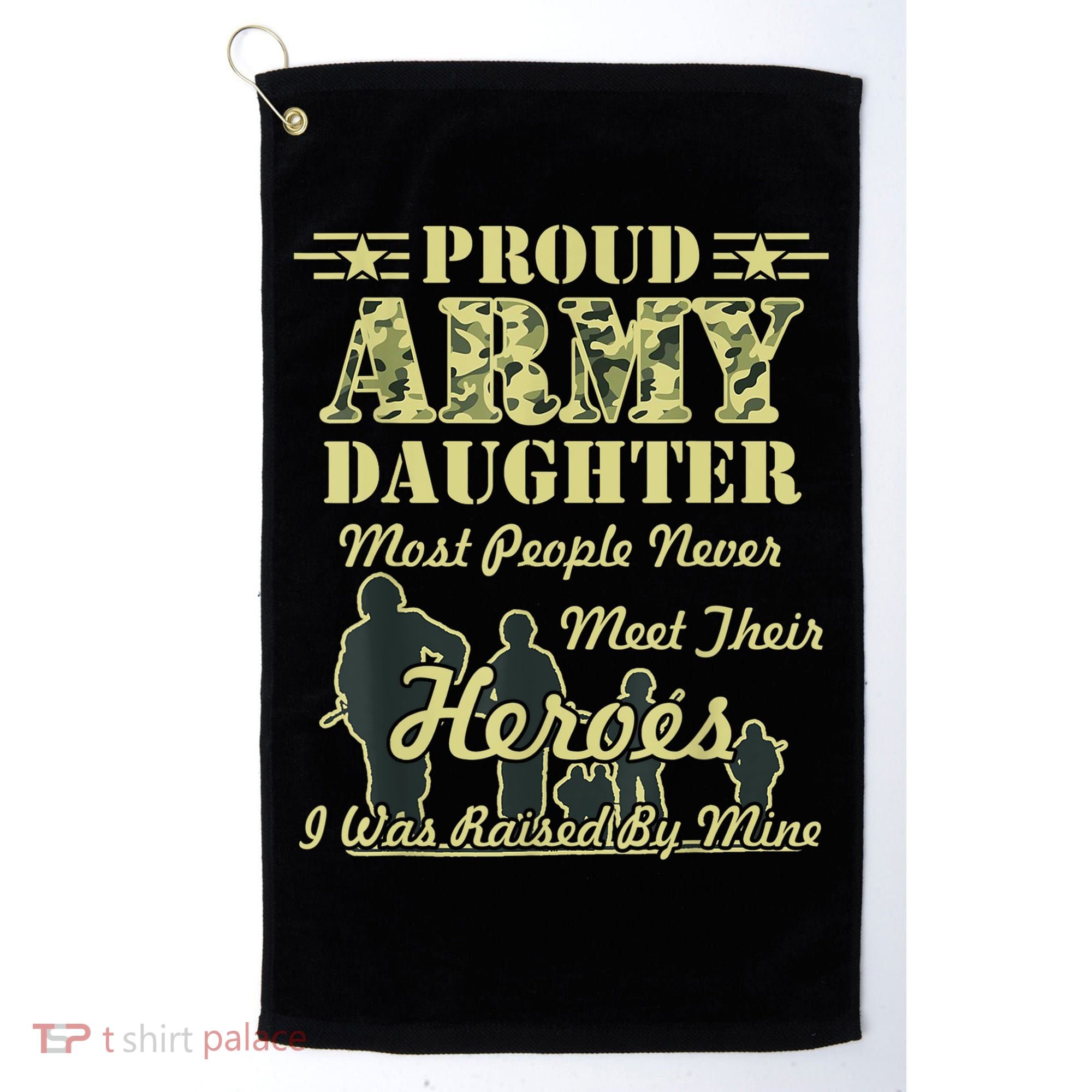 Proud Army Daughter Gift Golf Towel