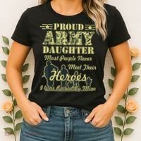 Proud Army Daughter Gift Women's T-Shirt thumb 2
