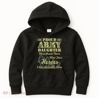 Proud Army Daughter Gift Kids Hoodie thumb 0