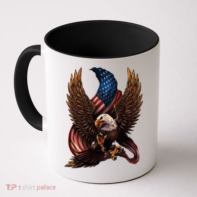Patriotic American Design With Eagle And Flag Coffee Mug