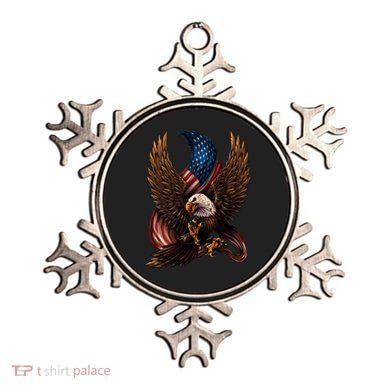 Patriotic American Design With Eagle And Flag Ornament