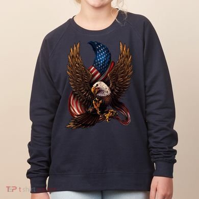 Patriotic American Design With Eagle And Flag Women's Sweatshirt