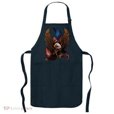 Patriotic American Design With Eagle And Flag Apron
