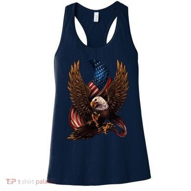 Patriotic American Design With Eagle And Flag Women's Tank Top