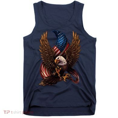 Patriotic American Design With Eagle And Flag Tank Top