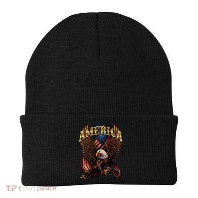 Patriotic America Design With Eagle And American Flag Beanie