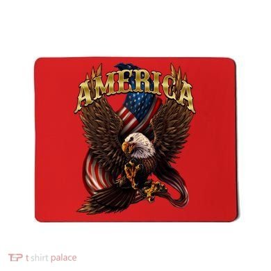 Patriotic America Design With Eagle And American Flag Mousepad