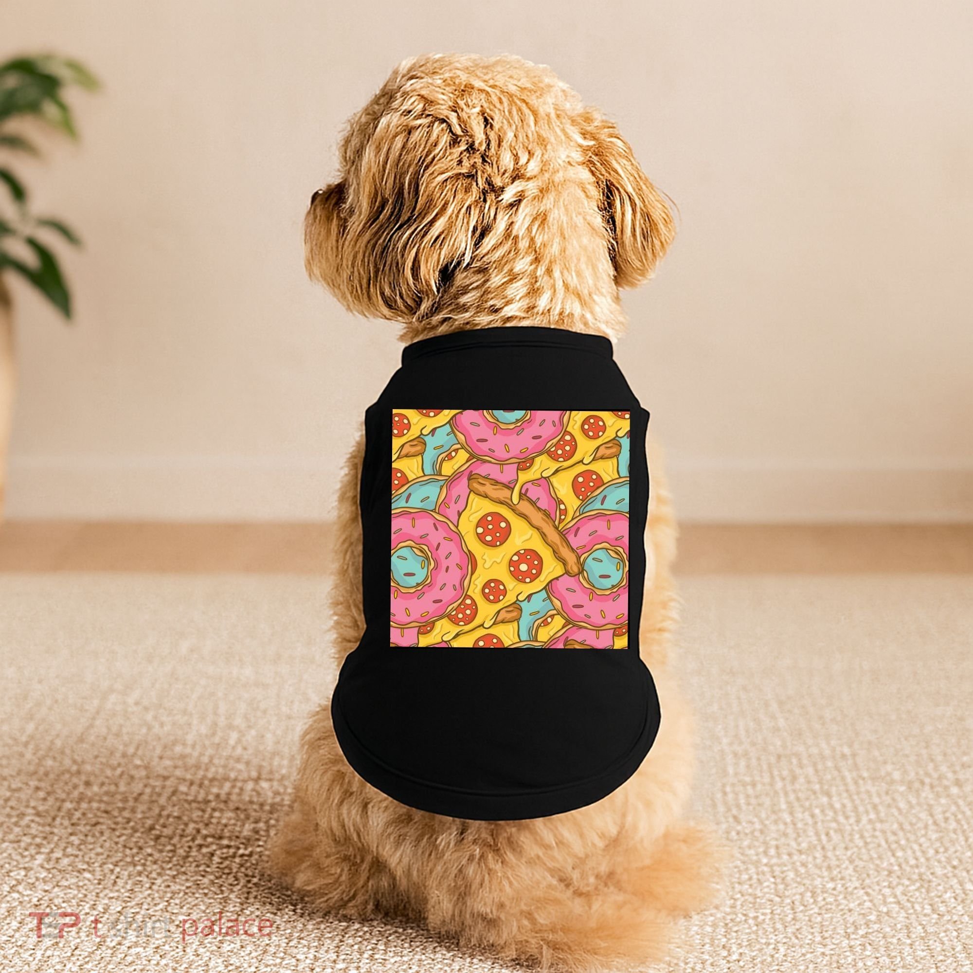 Pizza And Donuts Fast Food Doggie Tank