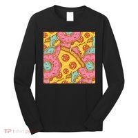 Pizza And Donuts Fast Food Long Sleeve Shirt thumb 0