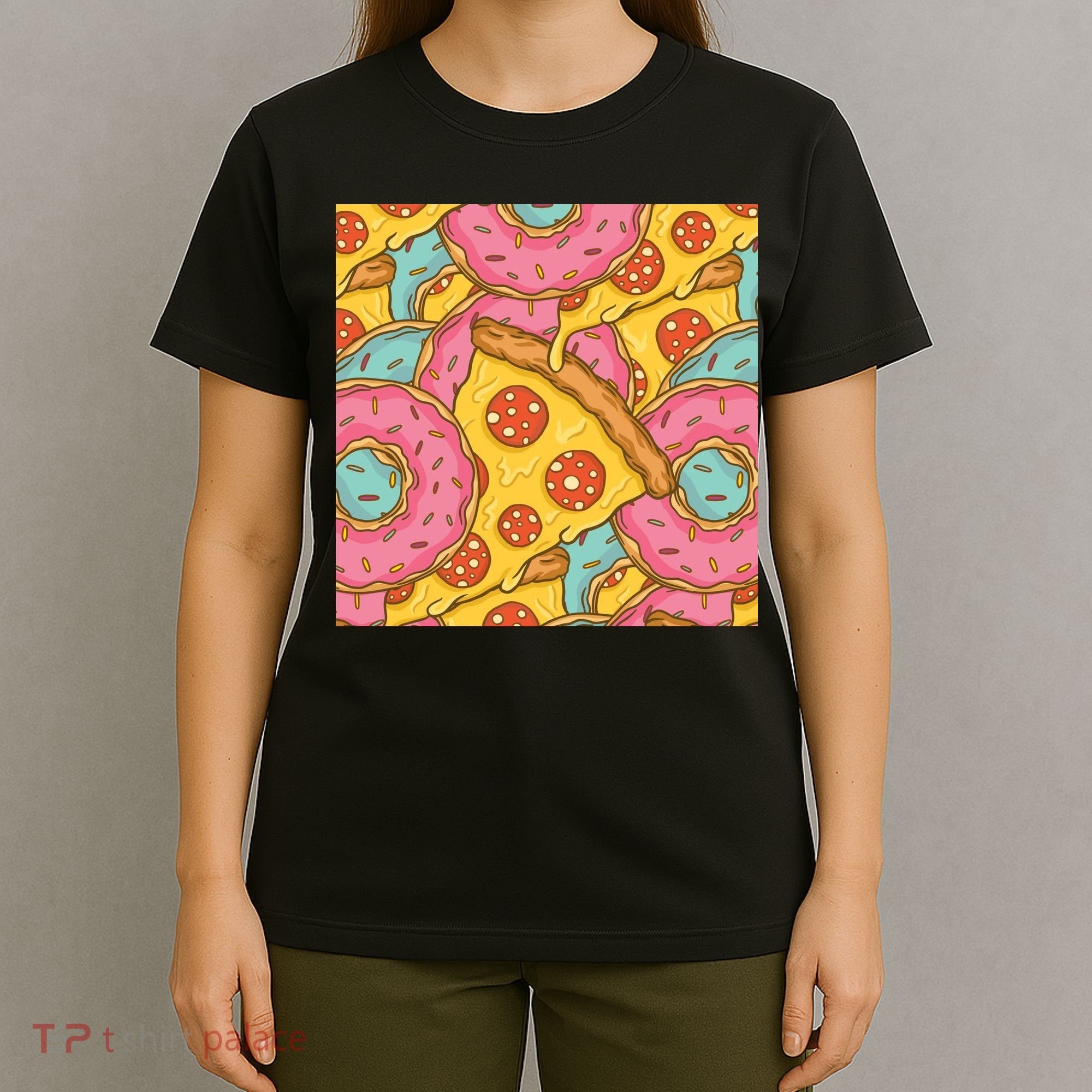 Pizza And Donuts Fast Food T-Shirt