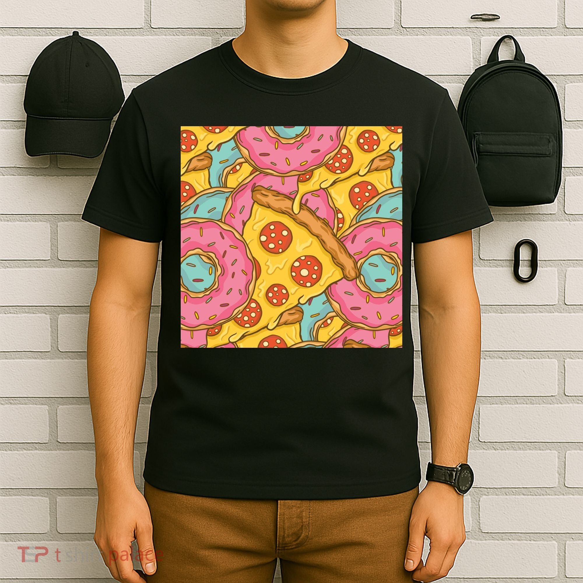 Pizza And Donuts Fast Food T-Shirt