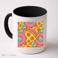 Pizza And Donuts Fast Food Coffee Mug thumb 0